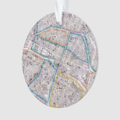 パリの旧式な地図 オーナメント (正面)