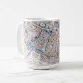 パリの旧式な地図 コーヒーマグカップ (正面左)