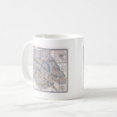 パリの旧式な地図 コーヒーマグカップ (正面左)