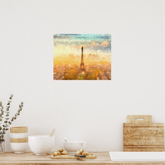 パリの早朝 ポスター (キッチン)