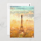パリの早朝 ポストカード (正面/裏面)