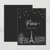 パリの星の下 招待状 (正面/裏面)
