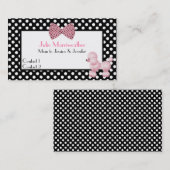 パリの最新のファッションのピンクのプードルのお母さんのテレホンカード コーリングカード (正面/裏面)