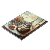 パリの朝 | ジンジャーキャット・アット・ア・カフェ ノートブック (左側)