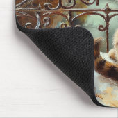 パリの朝 | ジンジャーキャット・アット・ア・カフェ マウスパッド (コーナー)