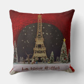 パリの枕のクリスマス クッション (裏面)