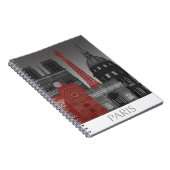 パリの標高（夜） – 赤 ノートブック (右側)