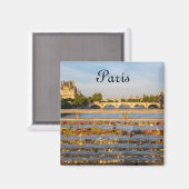 パリの橋の上の南京錠を愛する マグネット (正面/裏面)