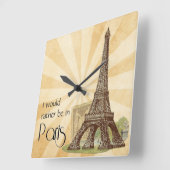 パリの正方形の柱時計 スクエア壁時計 (傾斜)