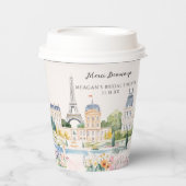 パリの水彩画のような庭園 メルシー・ブーケ 紙コップ (正面)