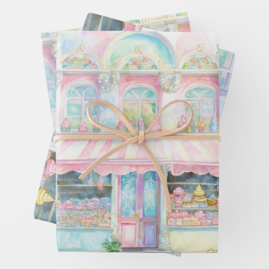 パリの水彩菓子屋 ラッピングペーパーシート (インサイチュ)