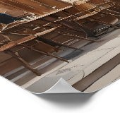 パリの水絵画色 ポスター (角)