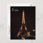 パリの照明: エッフェル塔 ポストカード (正面/裏面)
