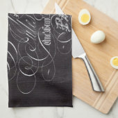パリの田舎地方の黒板スクリプフランスのト キッチンタオル (四つ折り)