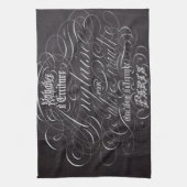 パリの田舎地方の黒板スクリプフランスのト キッチンタオル (縦)