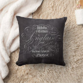 パリの田舎地方の黒板スクリプフランスのト クッション (ブランケット)