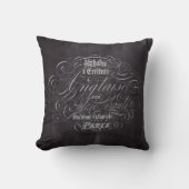 パリの田舎地方の黒板スクリプフランスのト クッション (正面)