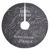 パリの田舎地方の黒板スクリプフランスのト ブラッシュドポリエステルツリースカート (正面)