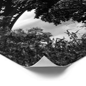 パリの白黒エッフェル塔 ポスター (角)