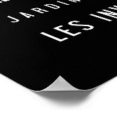 パリの白黒ポスエレガントター ポスター (角)