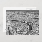 パリの白黒眺め ポストカード (正面/裏面)