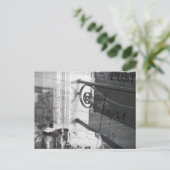 パリの白黒郵便はがきの朝食 ポストカード (スタンド正面)