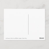 パリの白黒郵便はがきの朝食 ポストカード (裏面)