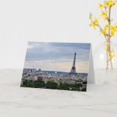 パリの眺めの挨拶状 カード (黄色い花)