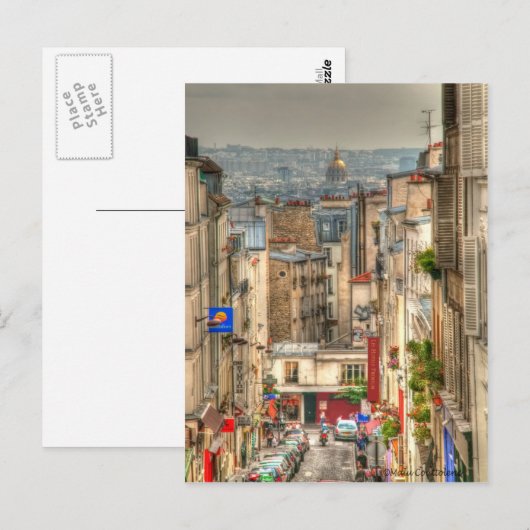 パリの眺め ポストカード (正面/裏面)