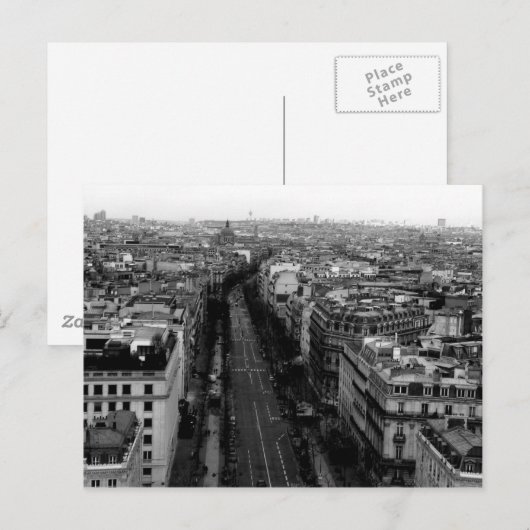パリの眺め ポストカード (正面/裏面)