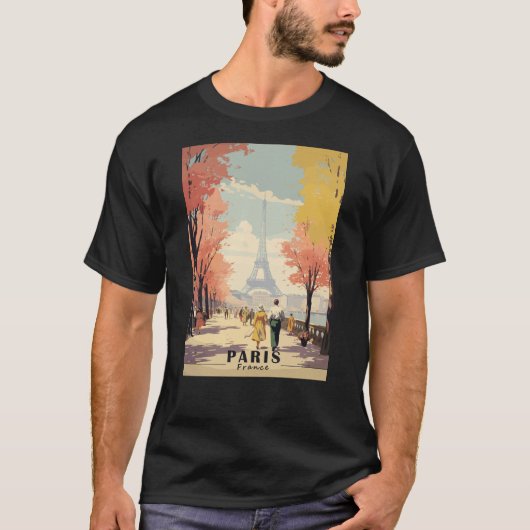 パリの神秘体験フランス旅行アート Tシャツ (正面)