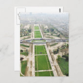 パリの空中眺め ポストカード (正面/裏面)