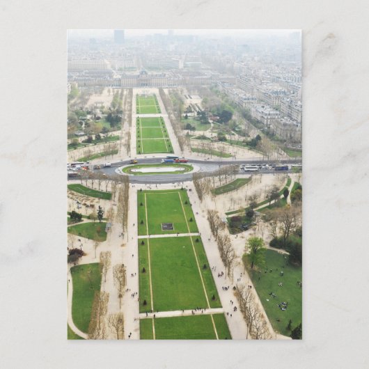 パリの空中眺め ポストカード (正面)
