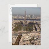 パリの空中眺め ポストカード (正面/裏面)
