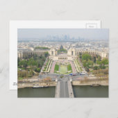 パリの空中眺め ポストカード (正面/裏面)