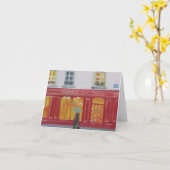 パリの窓ショッピングNOTECARD カード (黄色い花)