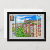 パリの窓 ポストカード (正面/裏面)