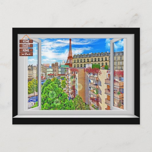 パリの窓 ポストカード (正面)