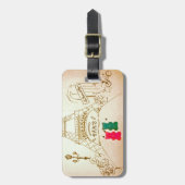 パリの粘着性くま ラゲッジタグ (正面縦)