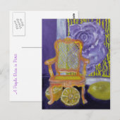 パリの紫のバラ ポストカード (正面/裏面)