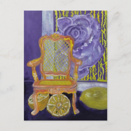 パリの紫のバラ ポストカード (正面)