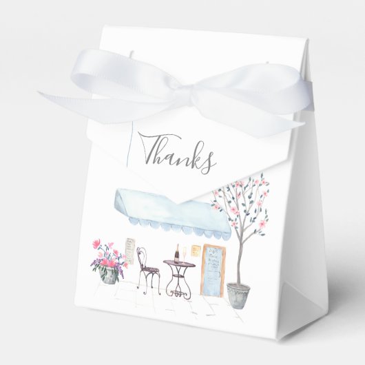 パリの結婚式パーティゲスト フェイバーボックス (正面サイド)