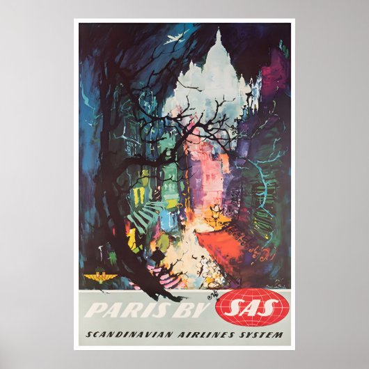 パリの絵 フランス 旅行 ポスター フランス アート (正面)