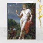 パリの羊飼い 細美術グリーティングカード カード (黄色い花)