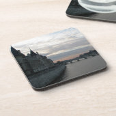 パリの美しい夕日のあるコルクコースター コースター (左側)