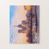 パリの美しい夕日,フランス ジグソーパズル (縦)