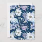 パリの美しい15歳の誕生日　エッフェル塔　水彩花 招待状 (裏面)