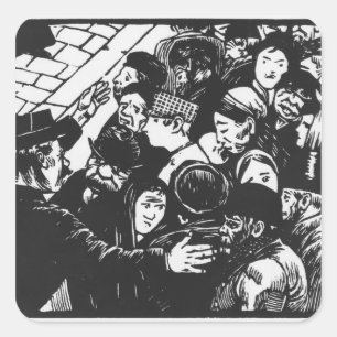 パリの群集1892年 スクエアシール
