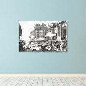 パリの聖ローチ教会の前で撮影 キャンバスプリント (インサイチュ (ウッドフロア))