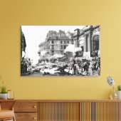 パリの聖ローチ教会の前で撮影 キャンバスプリント (インサイチュ (リビング))
